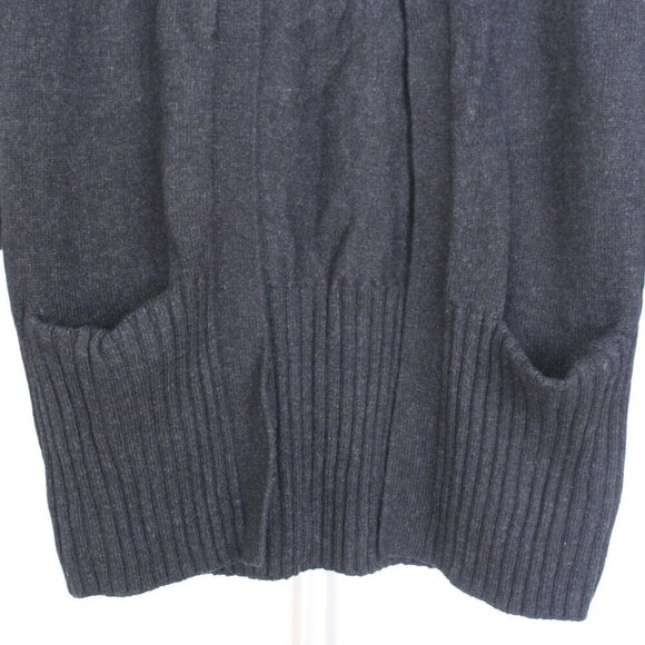 Aritzia Azure Skies Lenox Angora Cashmere Black‎ Midi Open Cardigan Sz XXS - Picture 4 of 14
